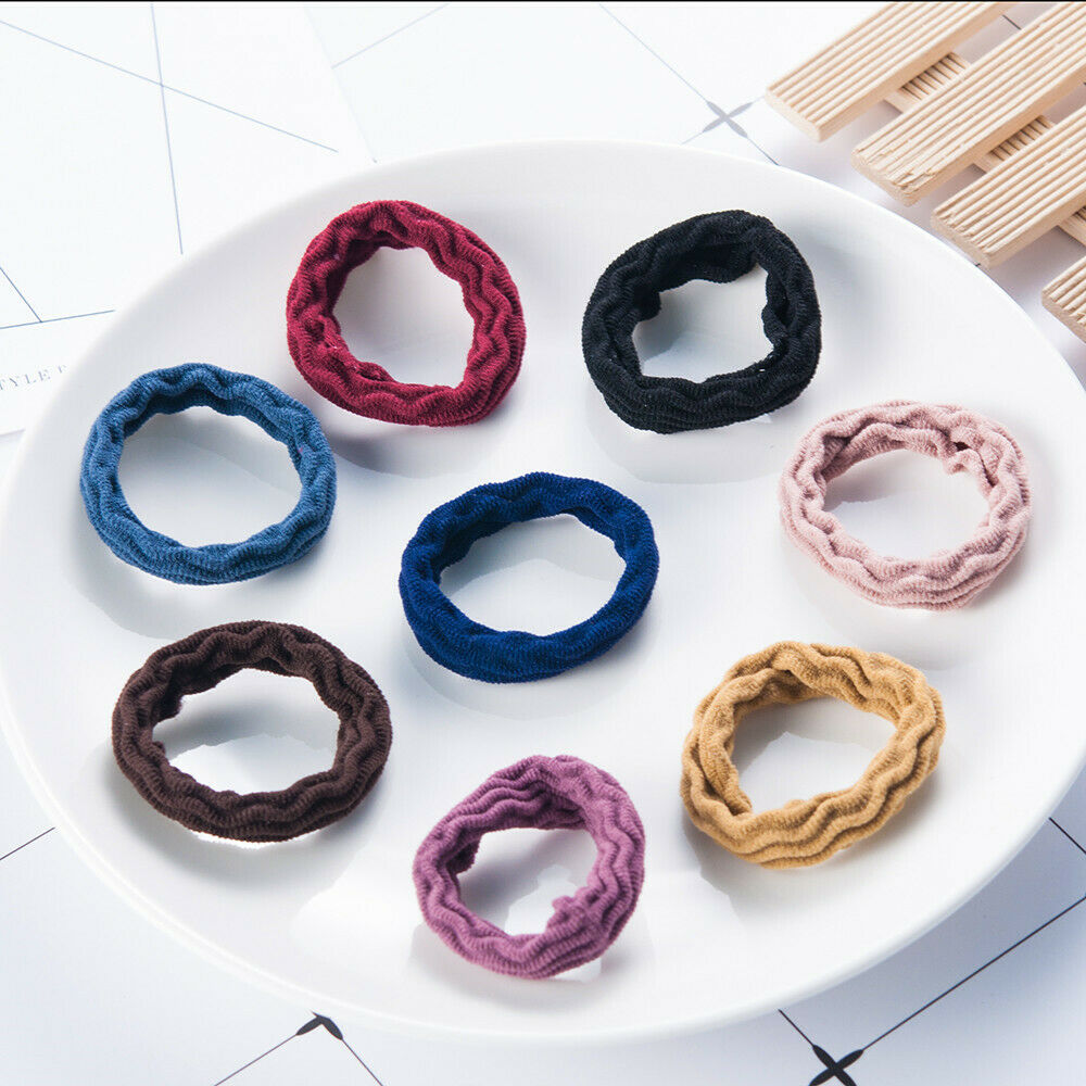 5* Ponytail Girl Elastic Rubber Hair Ties Band Rope Holder Resilience Seamless