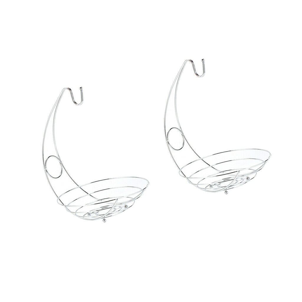 2pcs Banana Hook Hanger Tree Fruits Bowl Basket Stand