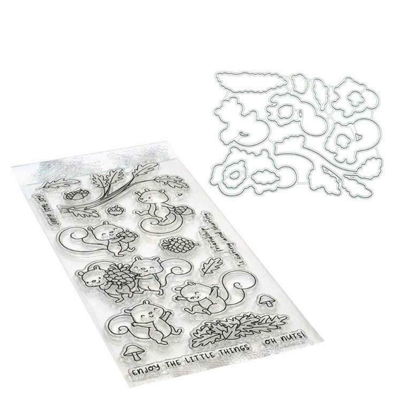 Squirrel Metal Cutting Dies Clear Stamp DIY Scrapbook Paper Card Embossing
