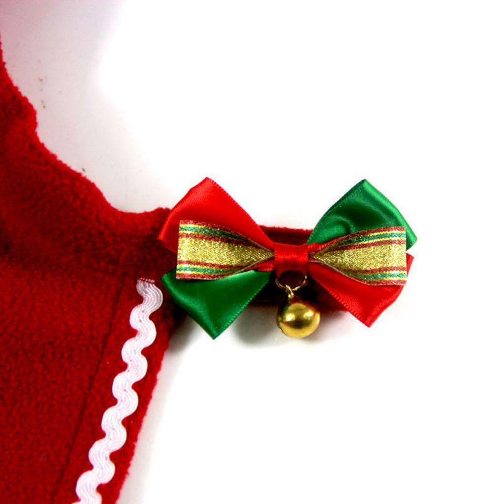 Christmas Pet Dog Costume Party Cloak With Hat For Small Pet Dog Puppy  L
