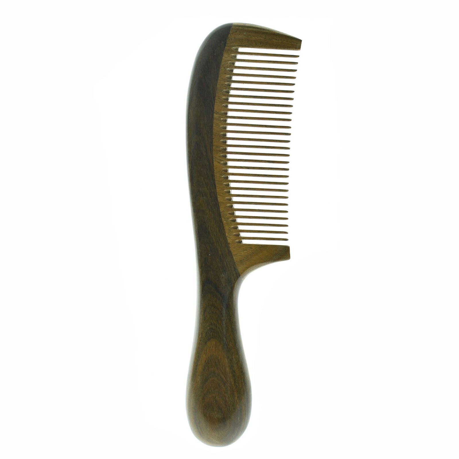 Natural Green Sandalwood Peach Wood Anti Static Pocket Hair Beard Handmade Comb