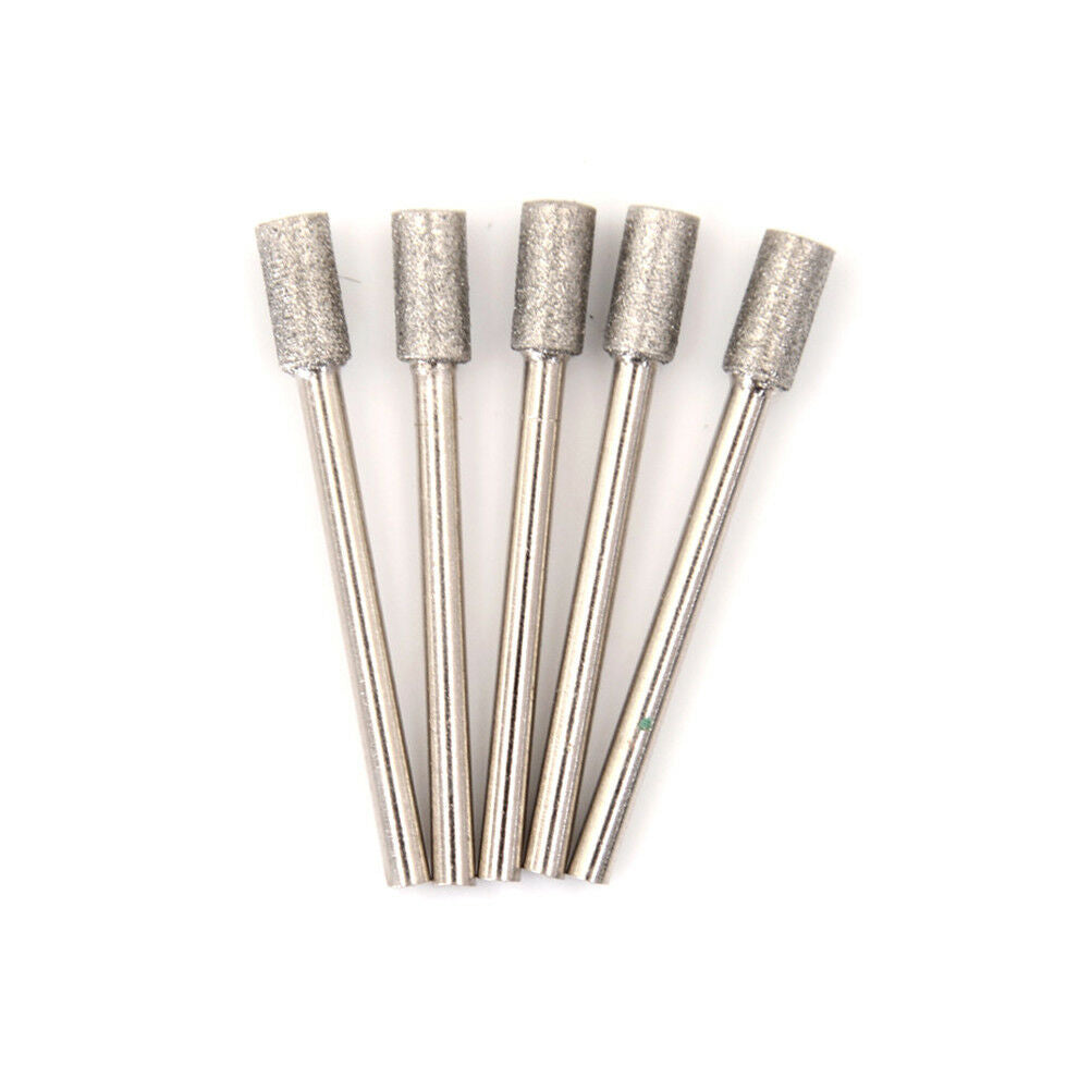 5X Cylindrical Diamond Glasses Jade Burr Bits Carving Polishing Rotary Too.l8