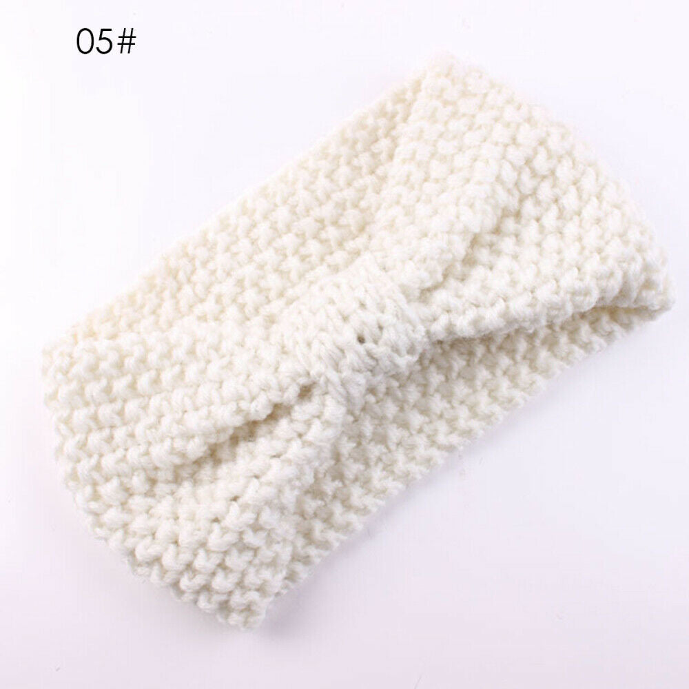Women Knitted Knot Headband Head Wrap Ear Hair Band Ladies Winter Crochet Turban