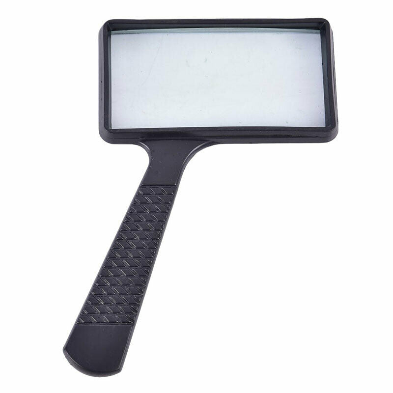 100x50mm Rectangle Handheld Reading Magnifying Glass 5X HD Real Glass MagnifBDA