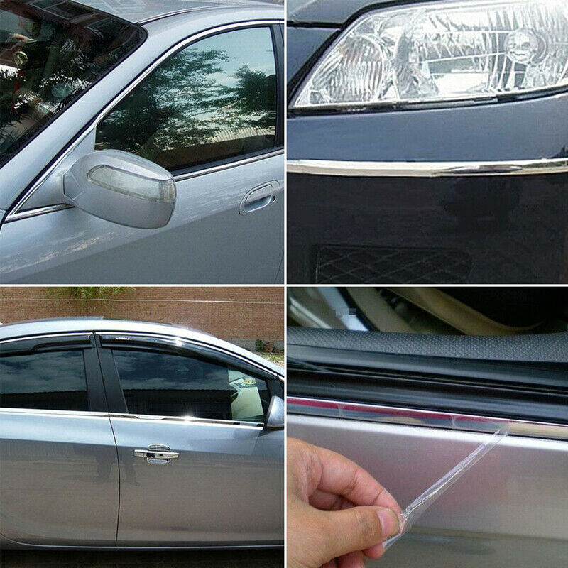 15Mx20mm Car Chrome DIY Moulding Trim Strip For Grille Window Door Bumper Mirror