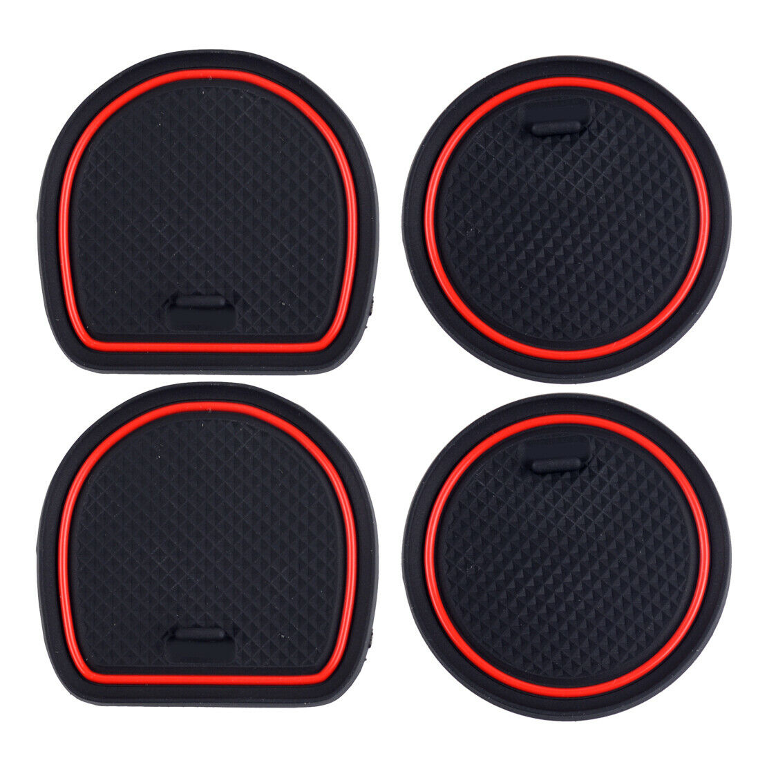 16Pcs Anti-Slip Cup Holders Gate Slot Mat Black fit for Subaru XV 2018 19 PVC as