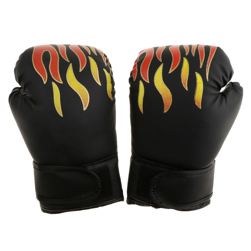 2 Pairs of Boxing Gloves Padded with Polyurethane Foam, Half Finger Kickboxing