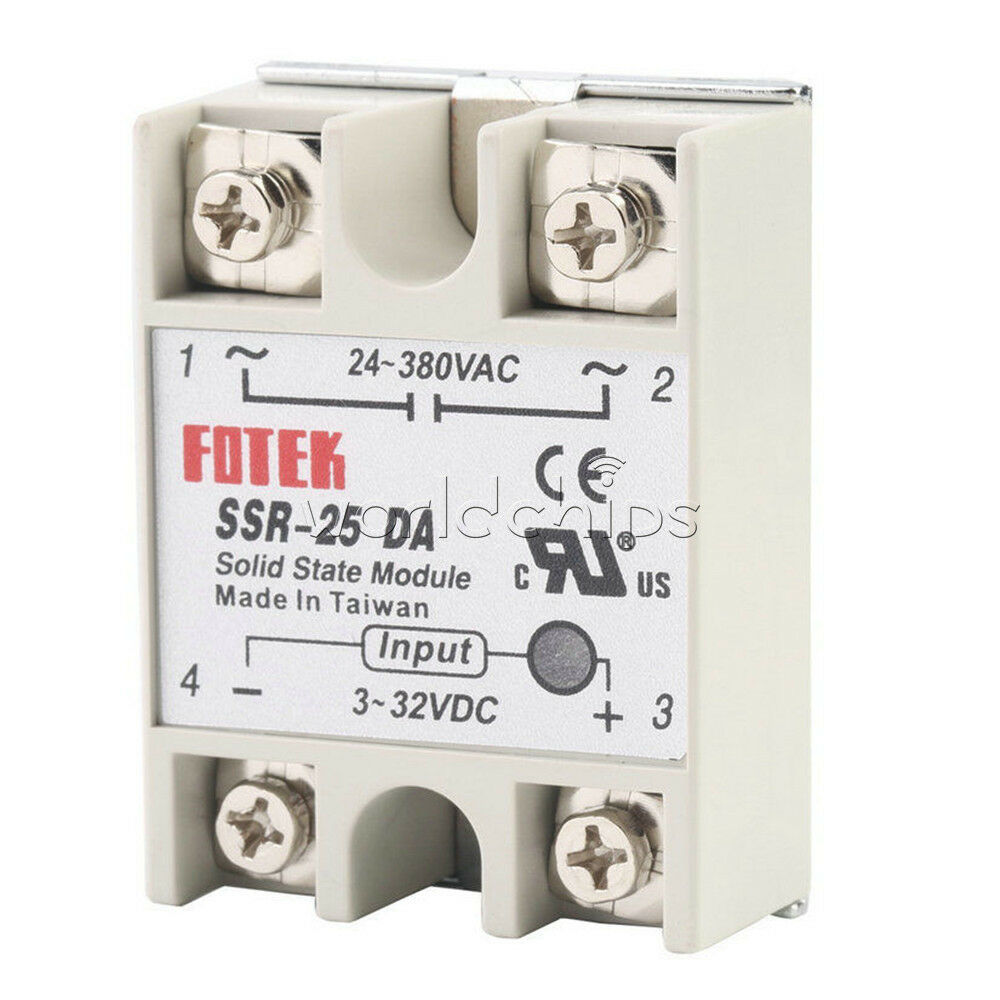 Solid State Relay Module SSR-25DA 25A /250V 3-32V DC Input 24-380VAC Output NEW