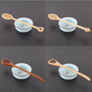 Natural Wood Hollow Out Honey Spoon Honey Dipper Love Shaped