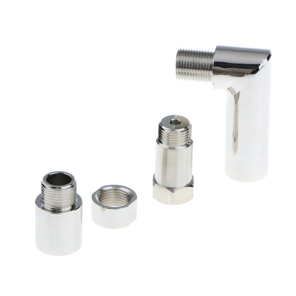 1 Set O2 Sensor Angled Extender Spacer 90 Degree 02 Bung Extension M18X1.5