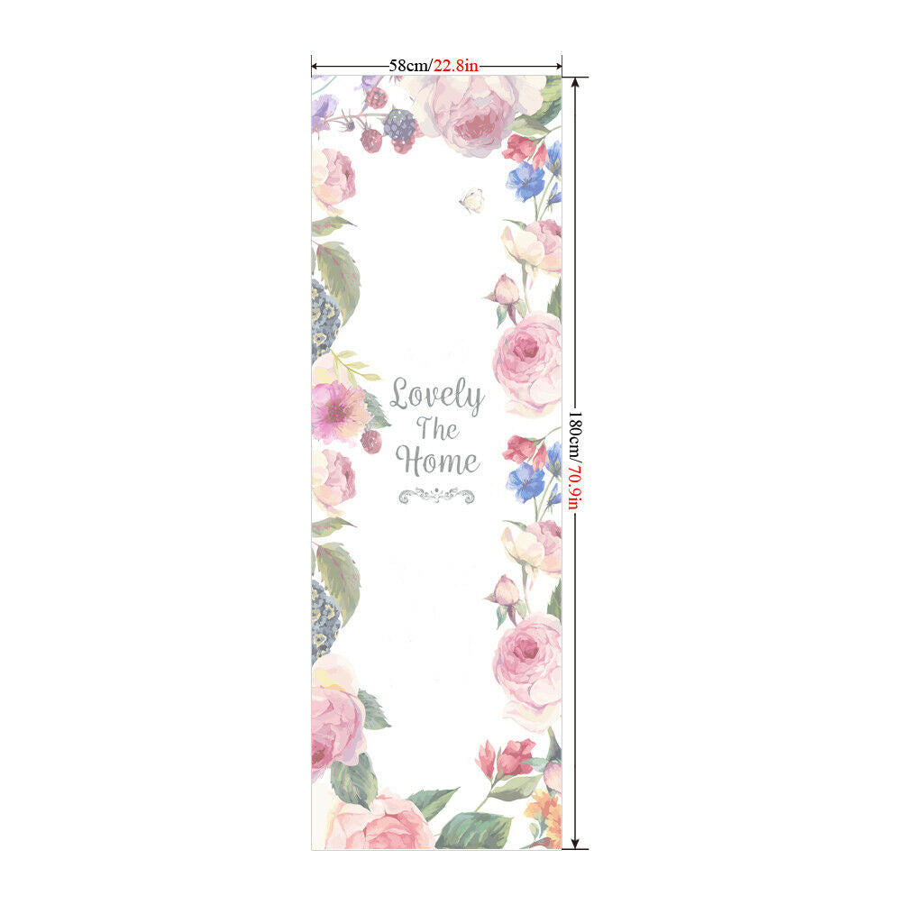 Privacy Frosted Window Film PVC Non Adhesive Window Clings Decor Flower