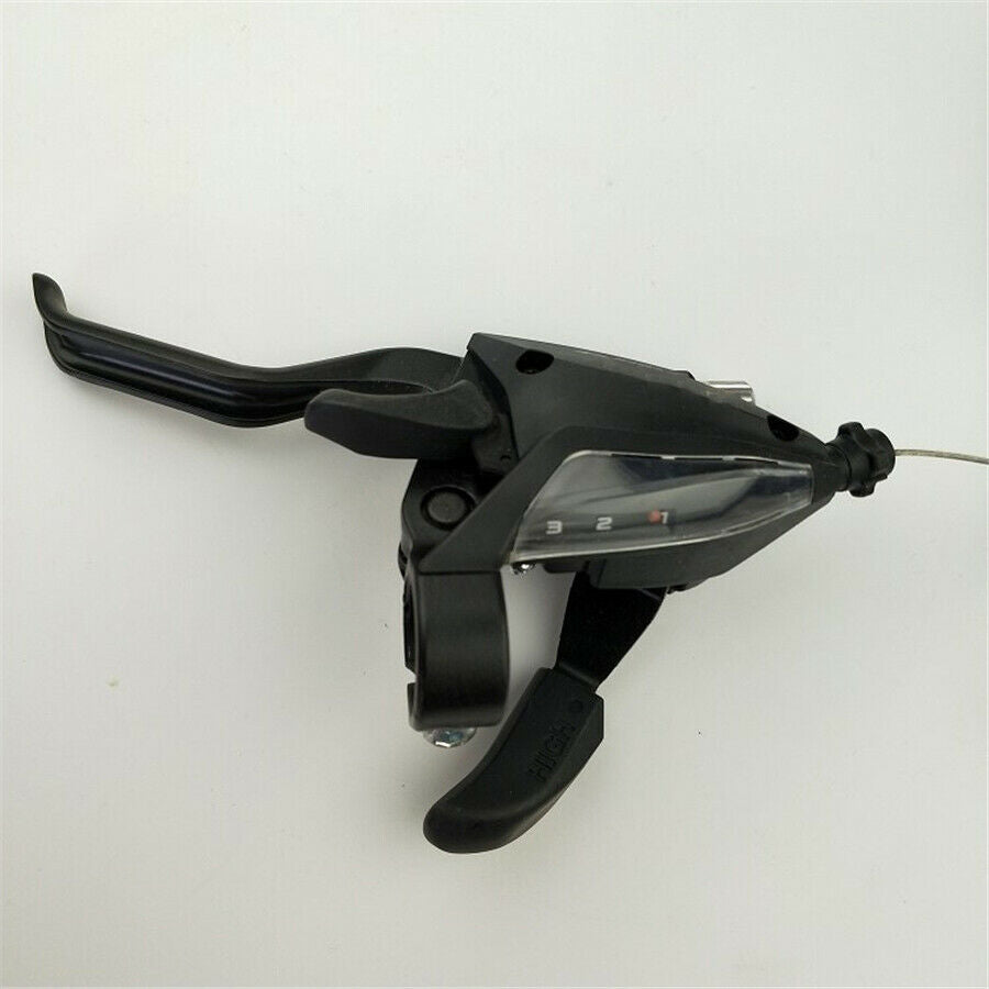 Pair Black Bike Brake Lever Shifter Kit For ST-EF500 3x7 Speed MTB Left & Right