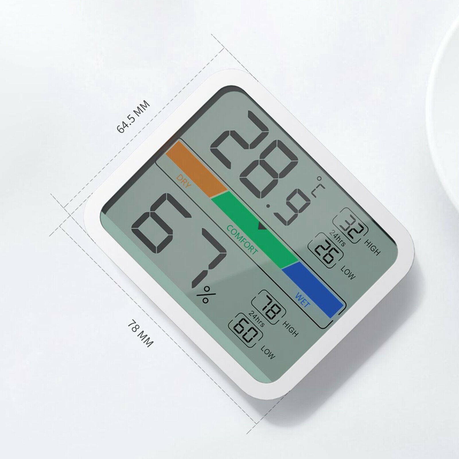 Accurate Digital LCD Thermometer Hygrometer Temperature Humidity Monitor