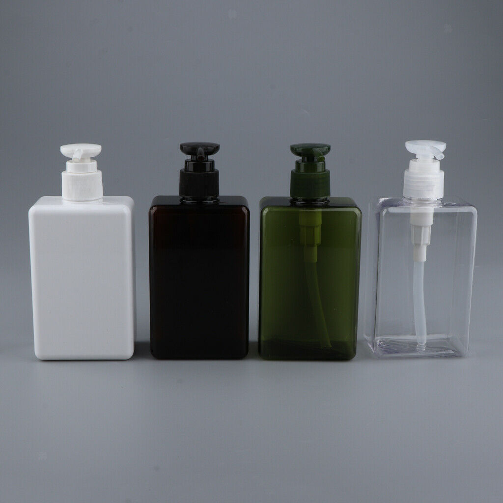 280ml Empty Pump Bottle Refillable Container for Shampoo Body Wash Lotion Clear