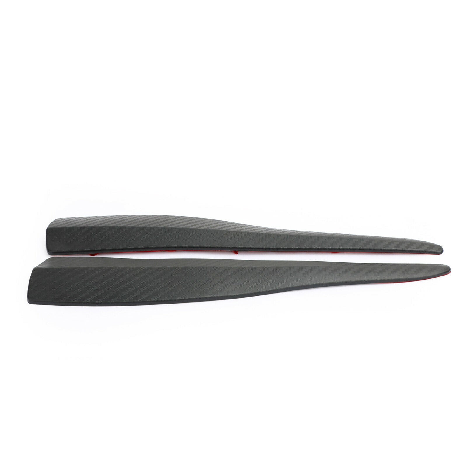 2pcs 36cm Rubber Car Front Rear Bumper Lip Anti-collision Strip Carbon Fiber CN