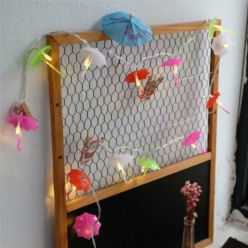 2m Warm White Fairy String Light Battery Operated Indoor Outdoor Umbrella