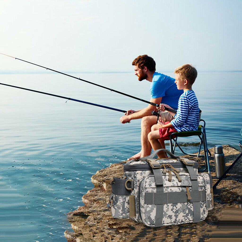 Fishing Tackle Bag Shoulder Storage Bag Organizer for Fishing Outdoor Hiking