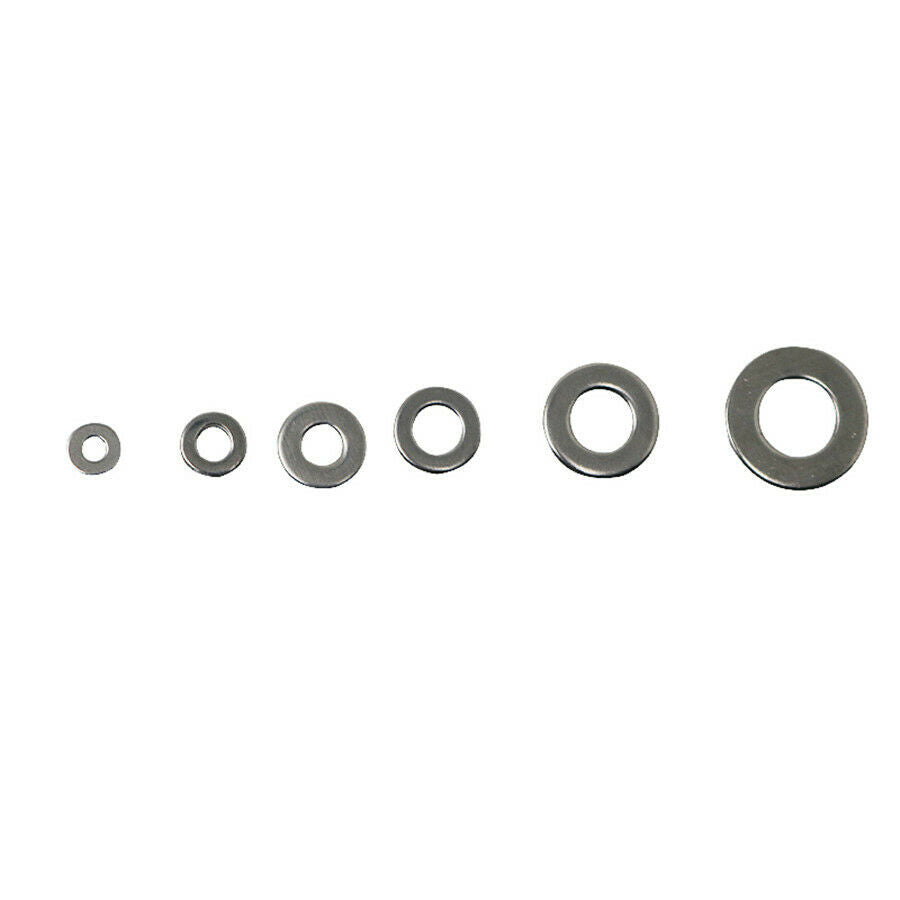 660 Pcs 304 Stainless Steel Washer Gasket Flat Ring Seal Kit M3 M4 M5 M6 M8 M10