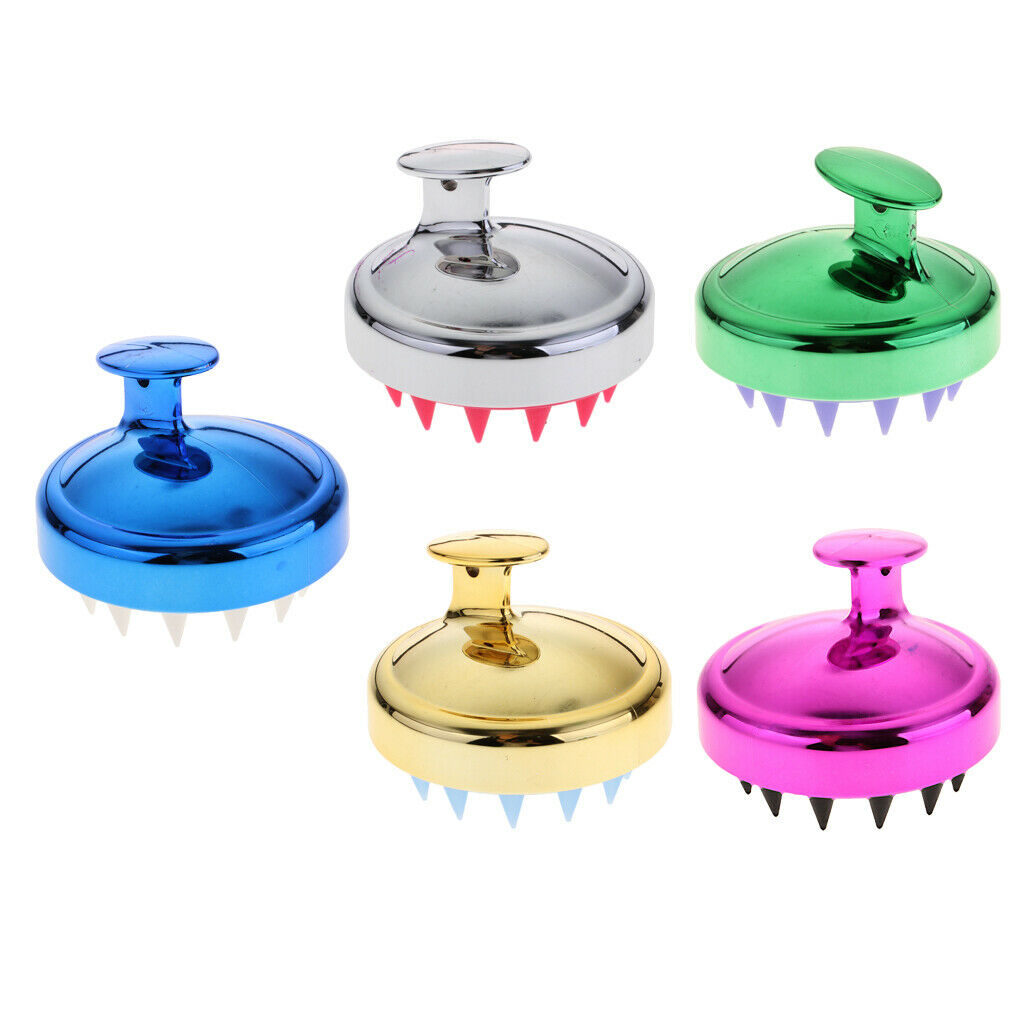 5 Pieces Silicone Scalp Shampoo Massage Brush Washing Massager Hair Comb