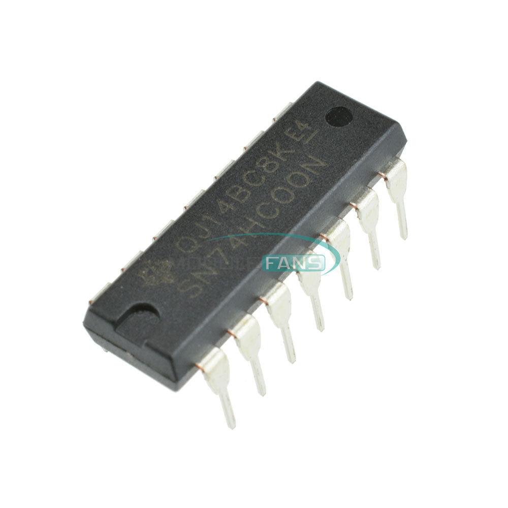 100PCS 74HC00N SN74HC00N IC DIP-14 QUAD 2-INPUT NAND GATE 14-DIP
