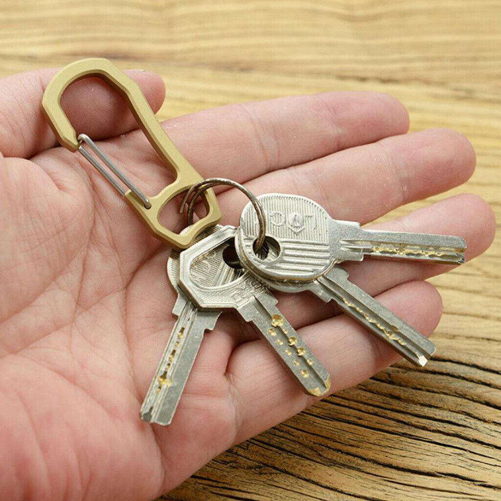Backpack snap hook with spring lock brass key ring