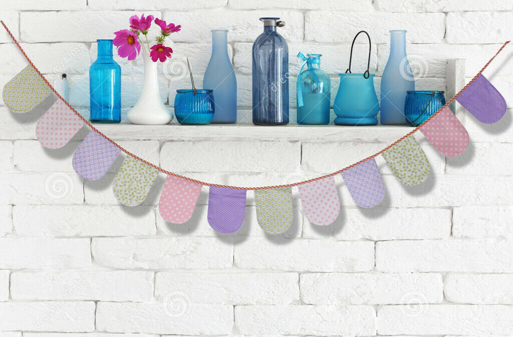 Multiple Pattern Fillet Flags Banner for Decor Tent/Home/Birthday Party