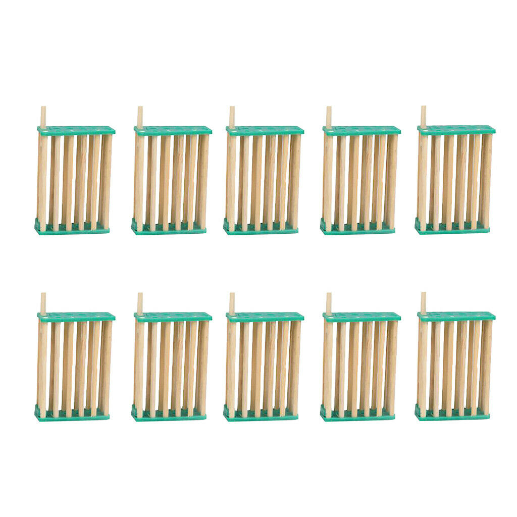10Pcs Bee Tools Beekeeping Tools Bamboo Bee Multifunction Queen Caged
