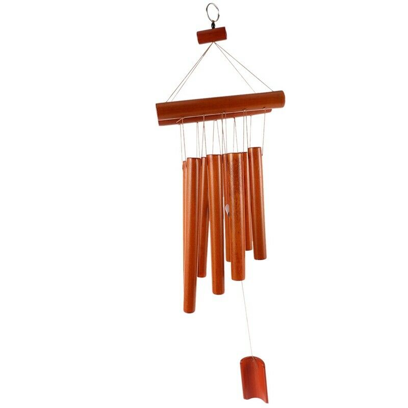 Hand-Crafted Bamboo Tubes Wind Chimes Hollow Tuned Music Natural Bamboo Wind CW3