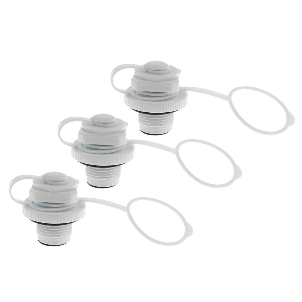 3x 22mm Spiral Air Valve Plug One-way Inflation Replacement for Boats Pool Raft