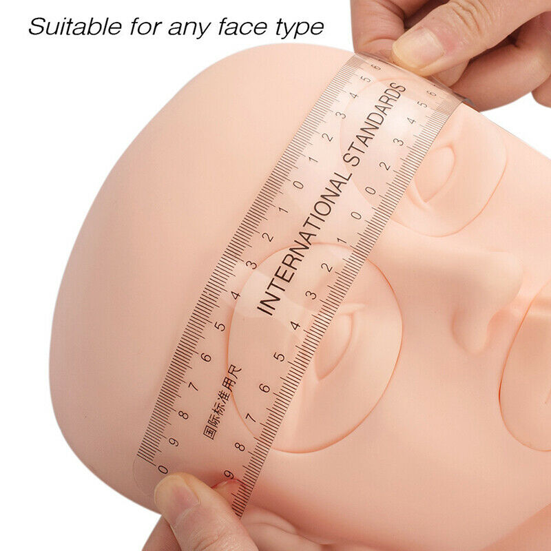 1PC Makeup Ruler Measure Tools Eyebrow Stencil Template Grooming Brow ShapinBDA