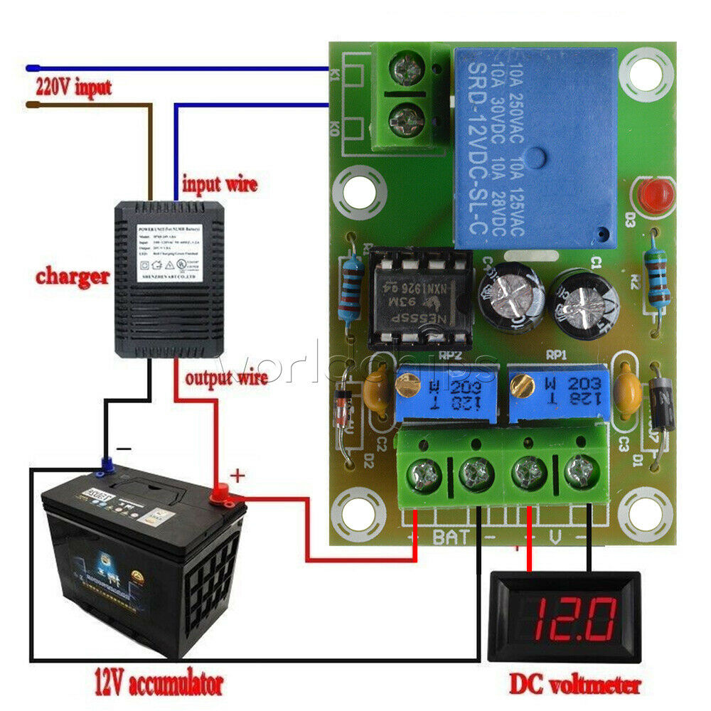 Smart Charger Power DC 12V Board Storage Battery Charging Controller XH-M601