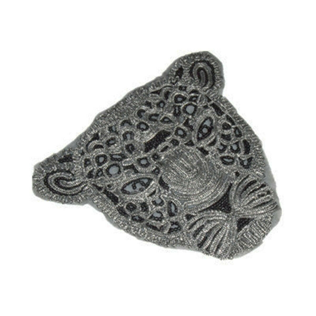 2PCS Panther Sequins Embroidered Sew on Patches For Clothing Sewing  Applique