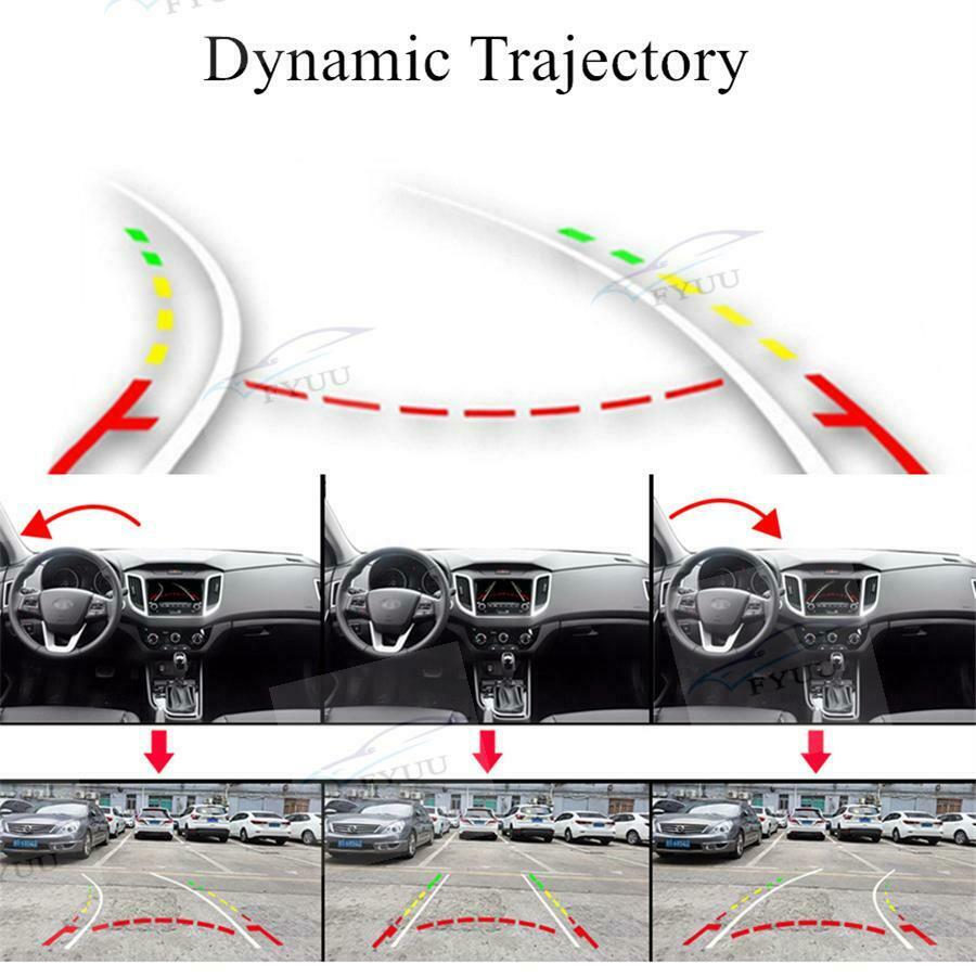 800TVL Intelligent Dynamic Trajectory Parking Line Reverse Backup Rear Camera
