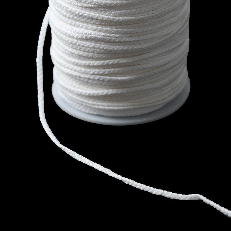 61 Meters Spool of Cotton Braid Candle Wicks Wick Core Candle Making Suppl l RC