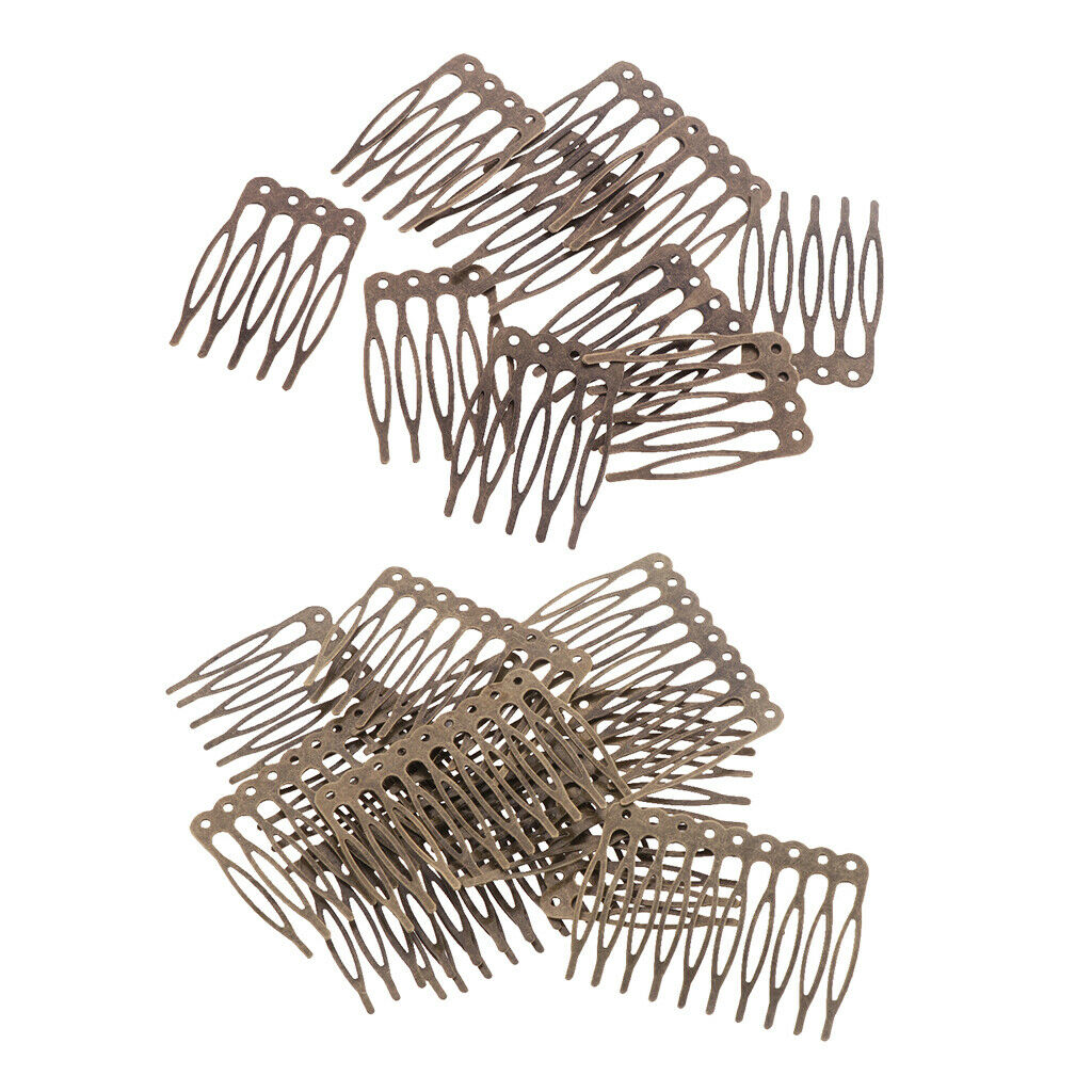 20pcs 5/10 Teeth DIY Metal Wire Hair Clip