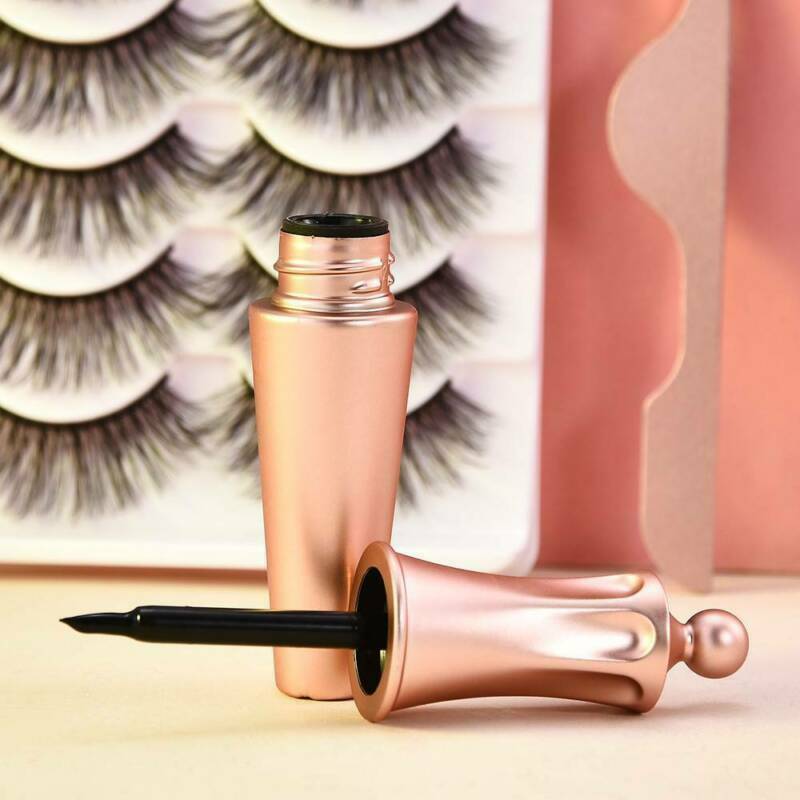 Waterproof Magnetic Eyeliner with 5 Pairs Eyelashes and Tweezer Long Lashes US-
