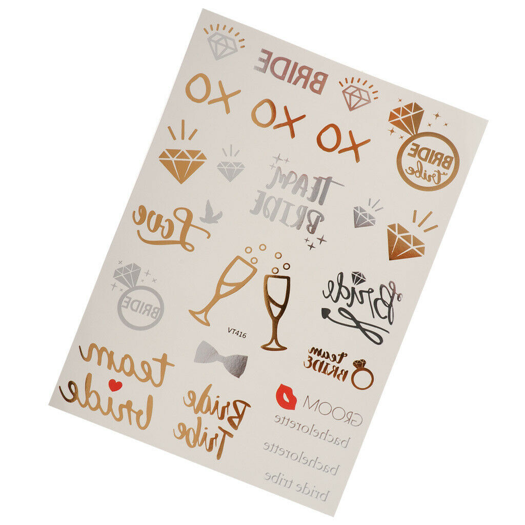 Bride XOXO Body Stickers Waterproof Tattoo Bridal Shower Accessories 21 x 15cm