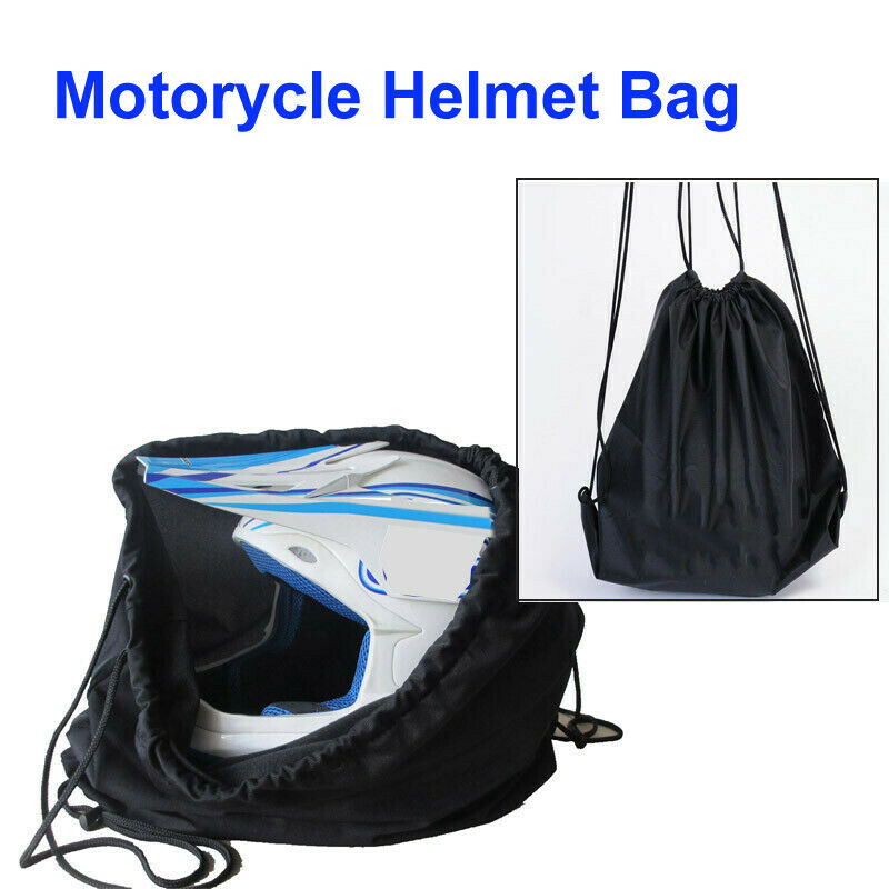 Universal Motorcycle Mountain Bike Helmet Lid Protect Bag Black Draw Helmets Bag