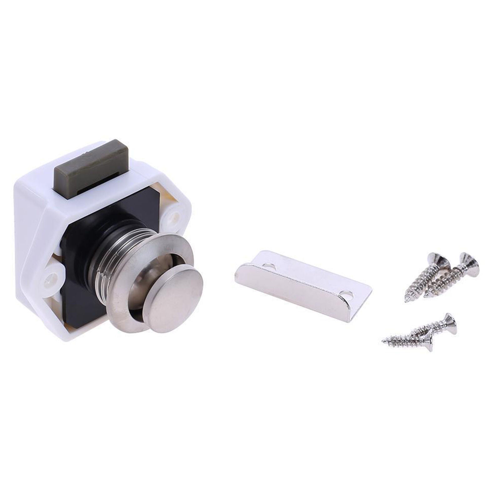 5X Mini Push Button Catch Lock Drawer Cupboard Door knob Camper Caravan Latch