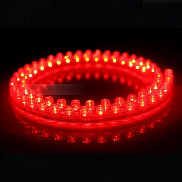 72cm Red LED Flexible Neon Strip Light Car Van 12V