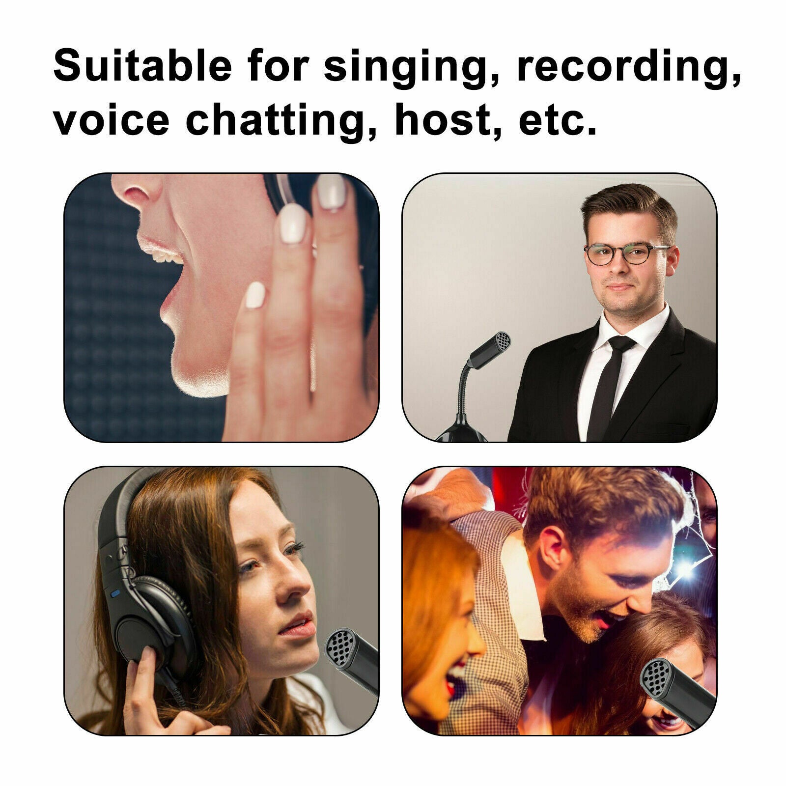 Noise Canceling Voice Recording Mini USB Computer Microphone for Laptop Desktop