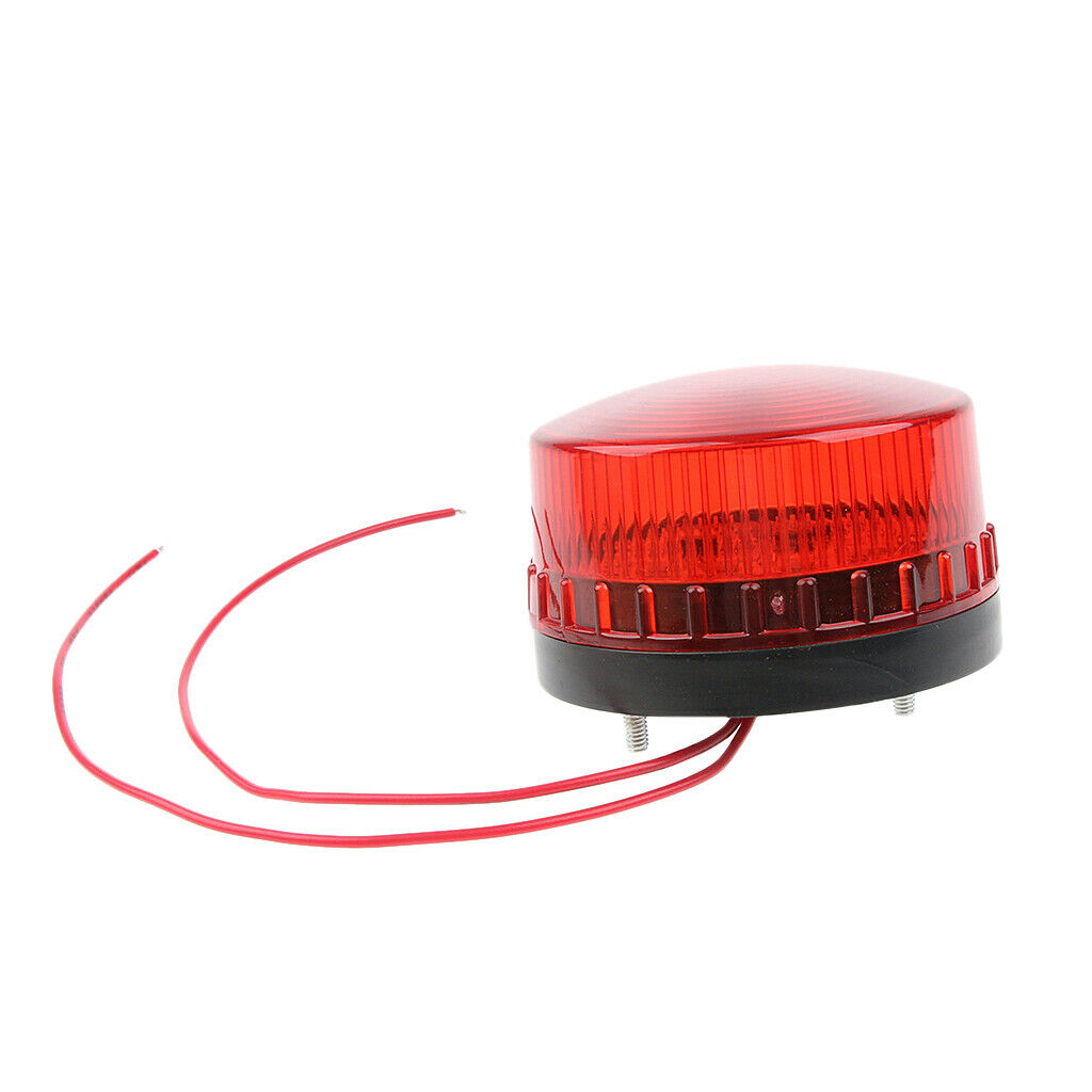 2PCS 220V Red & Blue Emergency LED Strobe Signal Warning Light Beacon