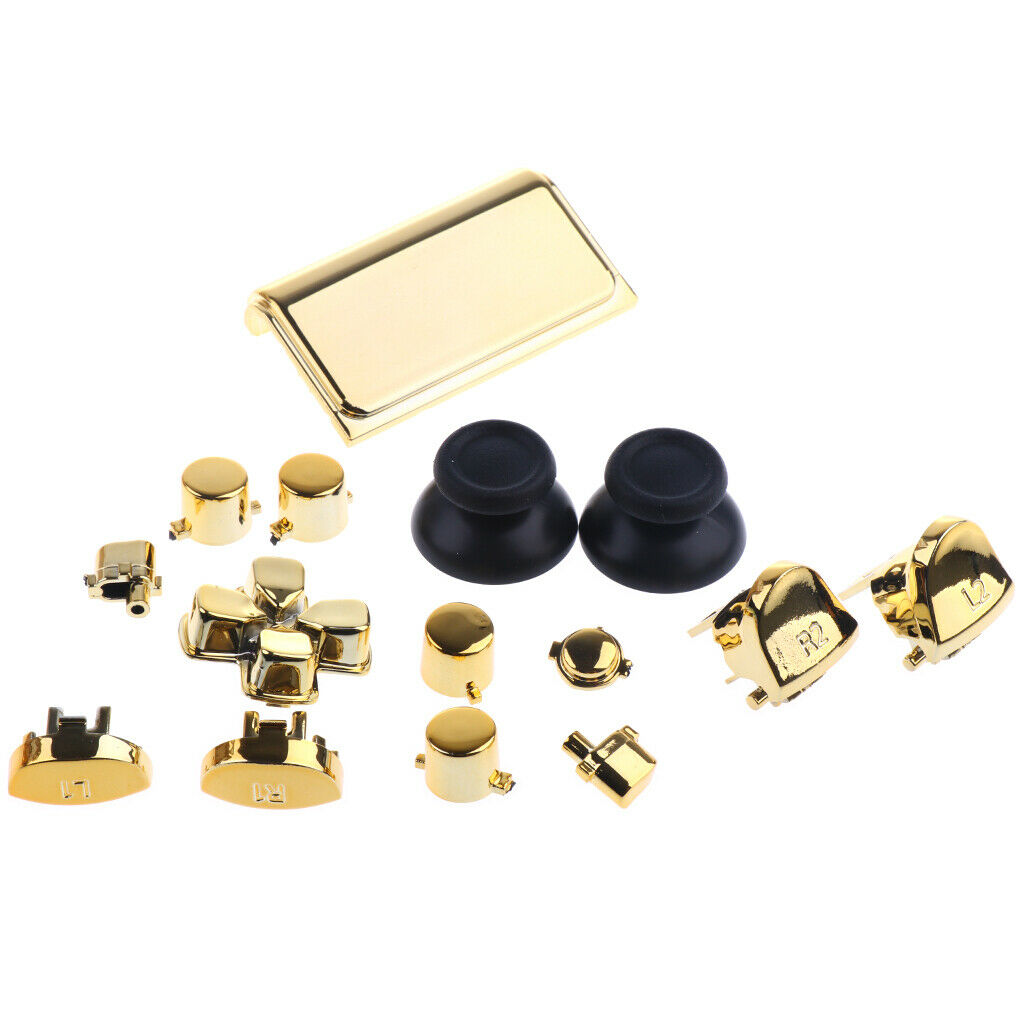 Full Button Controller Chrome Set Touch Pads Replacement for PS4