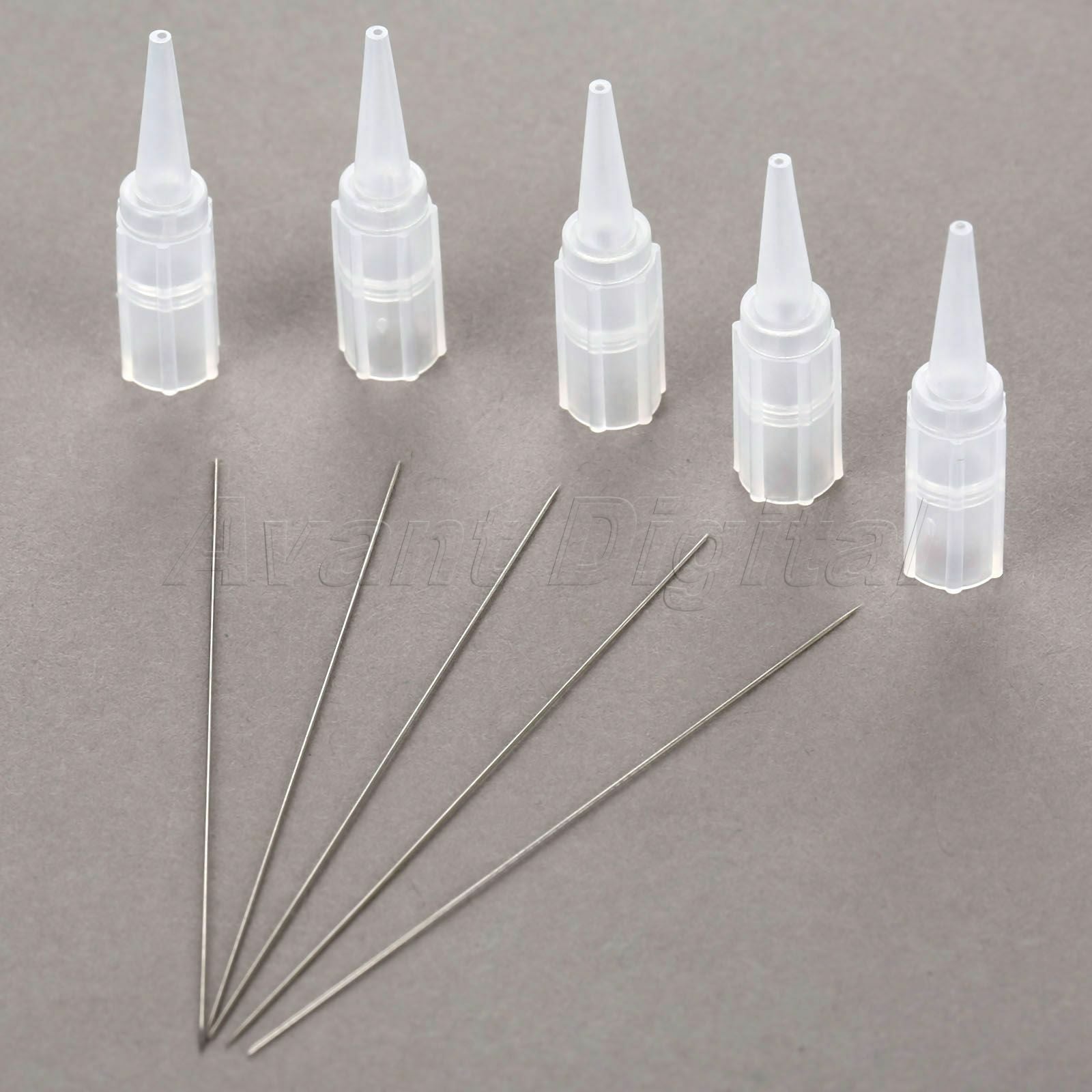 50pcs Stainless Steel 1R Eyebrow Needles & 50pcs Needle Tips For Tattoo Machine
