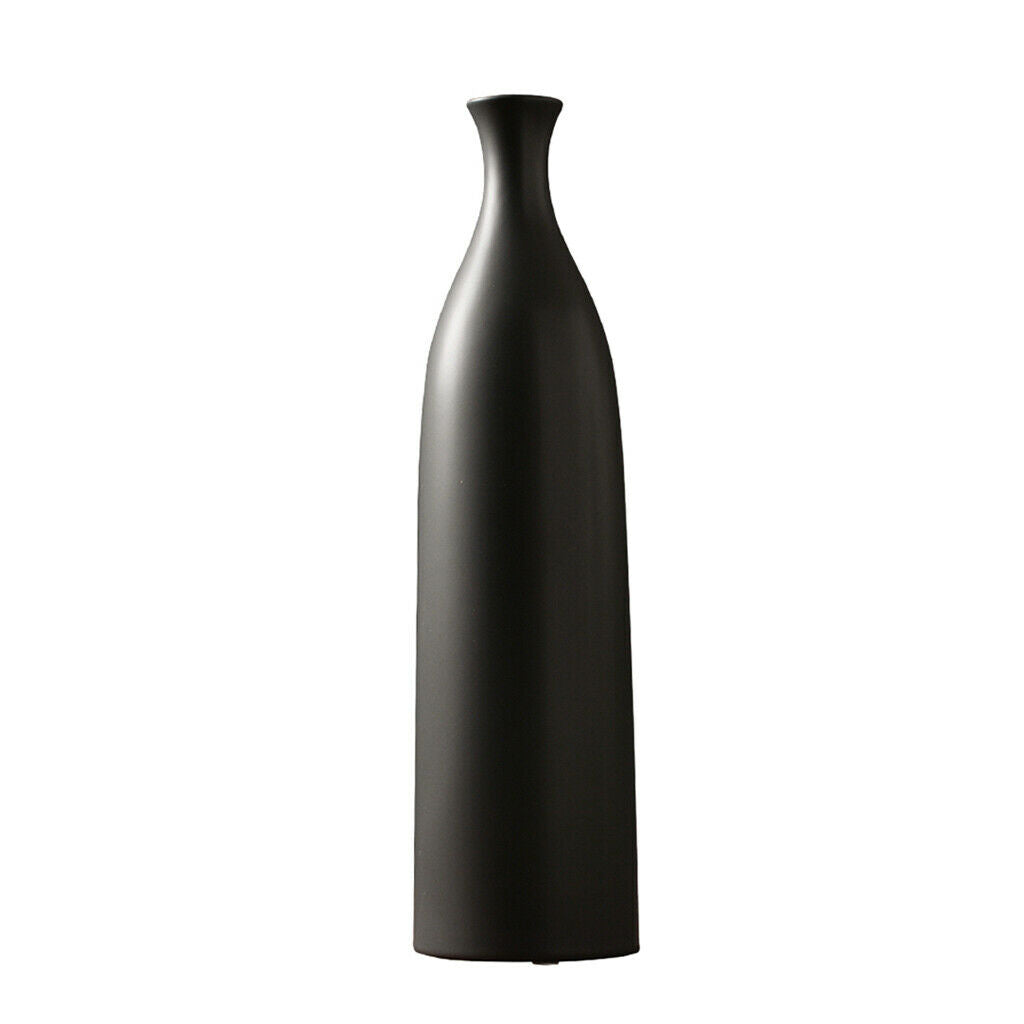 Modern Ceramic Flower Vase Centerpieces Office Living Room Decor Black L