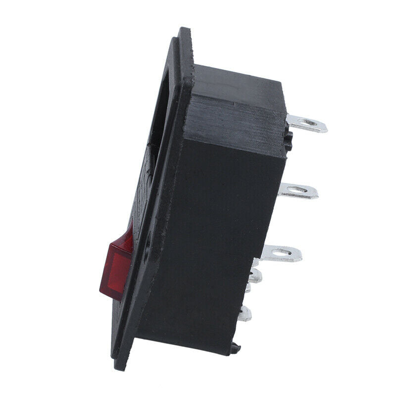 Red light concentrator switch IEC 320 C 14 outlet AC 250 V 10 A P9F2F2
