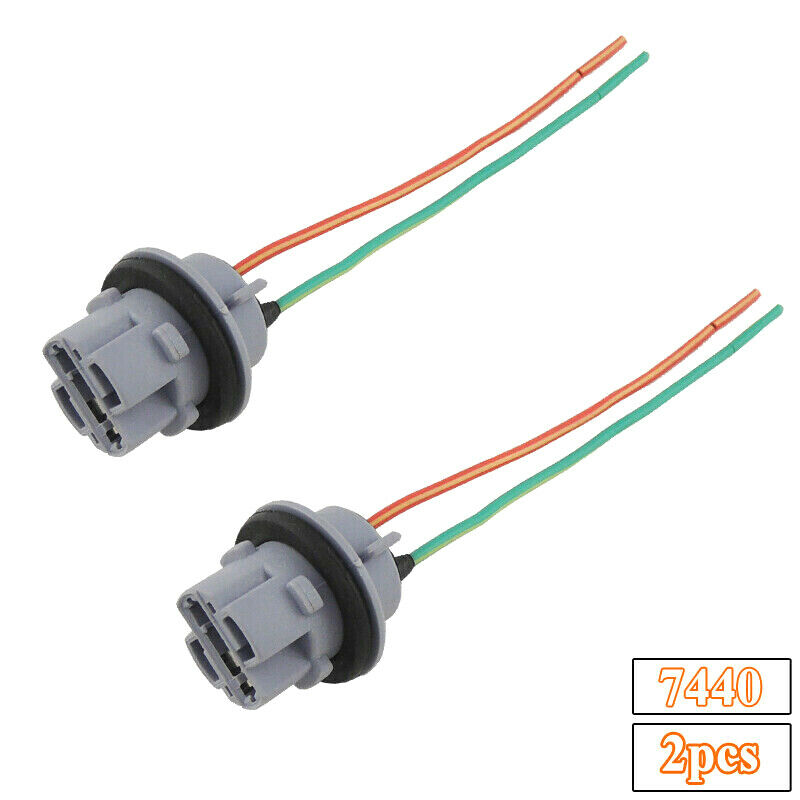 2x 7440 T20 Female Brake Turn Signal Bulb holder Socket adapter Wiring Ha.l8