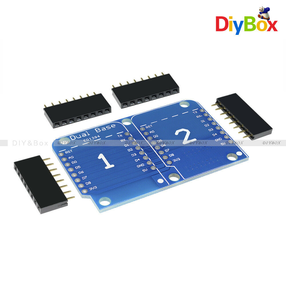 WeMos D1 Mini NodeMCU Double Socket Dual Base Shield for Arduino ESP8266 D