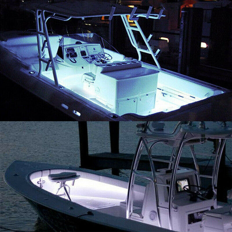 3X White Marine Led Lights Courtesy & Utility Strip for Boat Yacht Pontoon Kayak