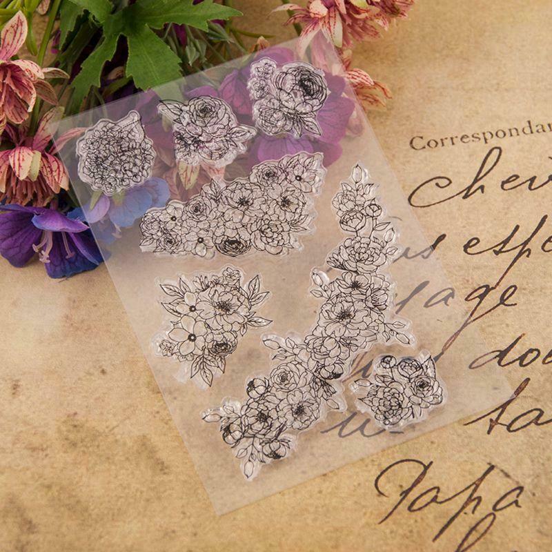 Flower Vine Silicone Clear Seal Stamp DIY Scrapbooking Embossing Photo Album Art